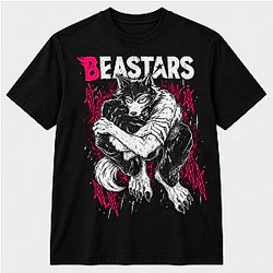Beastars Legoshi Wolf Manga Art Graphic T-Shirt NTT1410 Beastars T-Shirts