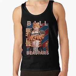 Beastars Tank Tops - Bill Beastars Bīsutāzu Anime Manga Design Tank Top RB2508