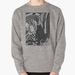 Behemoth the Cat Swinging on a Chandelier Pullover Sweatshirt