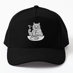 Behemoth cat sketch. White Baseball Cap