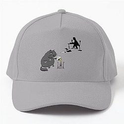 Manuscripts don't burn - The Master & Cat Behemoth - Funny Mikhail Bulgakov "The Master and Margarita" Gift Baseball Cap