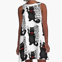 Behemoth the Cat (Master and Margarita) A-Line Dress