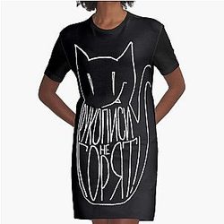 Behemoth the Cat - Manuscripts Don't Burn Graphic T-Shirt Dress