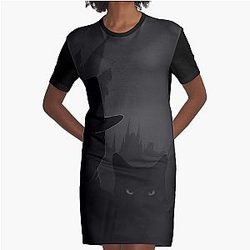 Woland and Cat Behemoth (Master and Margarita) Graphic T-Shirt Dress
