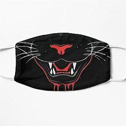 Vampire Cat with Red Eyes - Gothic Behemoth Design Flat Mask