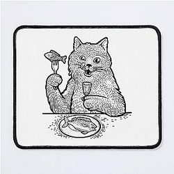 Behemoth cat sketch Mouse Pad