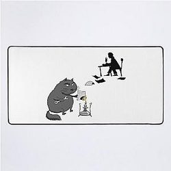 Manuscripts don't burn - The Master & Cat Behemoth - Funny Mikhail Bulgakov "The Master and Margarita" Gift Desk Mat