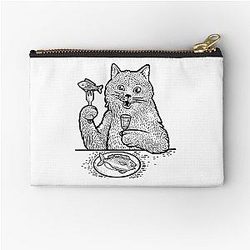 Behemoth cat sketch Zipper Pouch