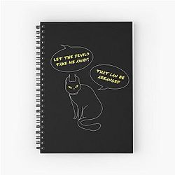 Behemoth the Cat as a devil Spiral Notebook