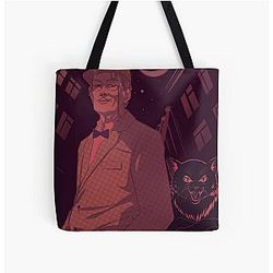 Cat Behemoth All Over Print Tote Bag