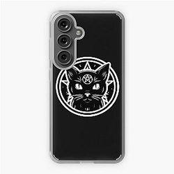 sticker, skull, dark, satan, behemoth, demon, hell, cat Samsung Galaxy Soft Case