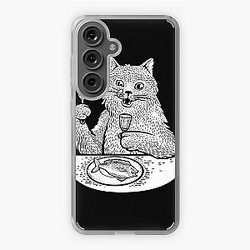 Behemoth cat sketch. White Samsung Galaxy Soft Case