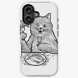 Behemoth cat sketch iPhone Tough Case