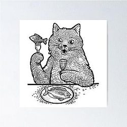 Behemoth cat sketch Poster