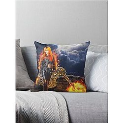 Bella Thorne Female Ghost Rider Throw Pillow