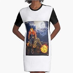 Bella Thorne Female Ghost Rider T-Shirt Dress