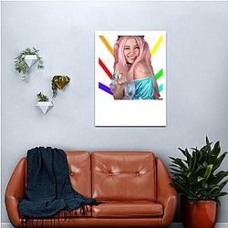 Belle Delphine Pointing Canvas Print Premium Merch Store