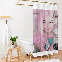Belle Delphine Blink Shower Curtain Premium Merch Store