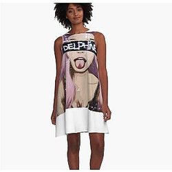 Belle Delphine Glitch A-Linie Kleid Premium Merch Store