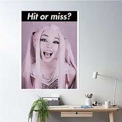 Hit Or Miss Belle Delphine Poster Premium Merch Store