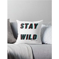 stay wild ben azelart Throw Pillow