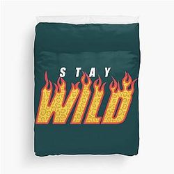 Stay Wild Fire Ben Azelart   Duvet Cover