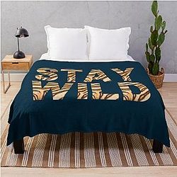 Ben Azelart Stay Wild   Throw Blanket