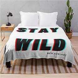 stay wild ben azelart Throw Blanket