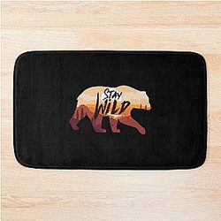 Stay Wild Ben azelart        Bath Mat