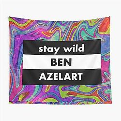 stay wild ben azelart Tapestry