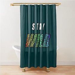 Stay Wild Exclusive Ben Azelart    Shower Curtain