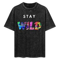 Stay Wild Trendy PTTT2404 Washed Ben Azelart T-Shirts