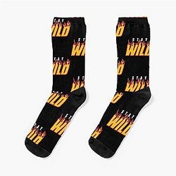 Stay Wild Fire Ben Azelart   Socks