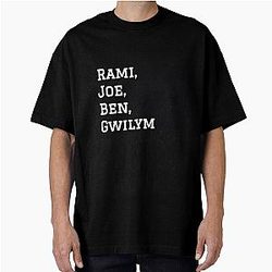 Rami Malek, Joe Mazzello, Ben Hardy, Gwilym Lee, Bohemian Rhapsody, Queen, On the Naming of the Names Oversized T-Shirt