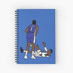 James Harden Crosses Bennedict Mathurin Spiral Notebook