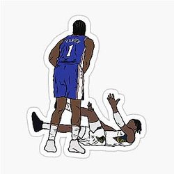 James Harden Crosses Bennedict Mathurin Sticker