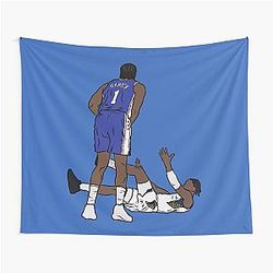 James Harden Crosses Bennedict Mathurin Tapestry