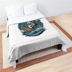 Viking Berserk Cat Comforter