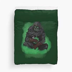 DancingBerserk in Green-Smoke (1st RealChar) Duvet Cover