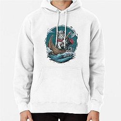 Viking Berserk Cat Pullover Hoodie