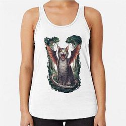 Fantasy Berserk Cat Racerback Tank Top