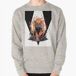 Flaming Berserk Cat Pullover Sweatshirt