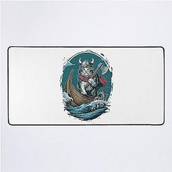 Viking Berserk Cat Desk Mat