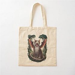 Fantasy Berserk Cat Cotton Tote Bag