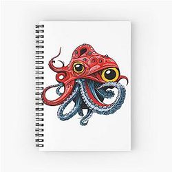 Wrong octopus berserk t-shirt design Spiral Notebook