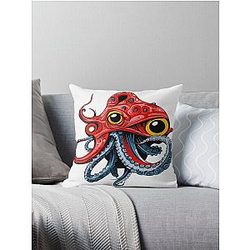 Wrong octopus berserk t-shirt design Throw Pillow