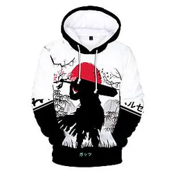 Berserk Hoodies- Berserk Cherry Blossom Japanese D Printed Hoodie Berserk Hoodies