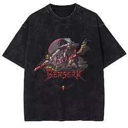 Vintage Acid Wash PTTT610  Berserk T-Shirts