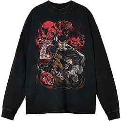 Guts Graphic Vintage PTTT610 Washed  Berserk Sweatshirts