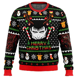 Berserk Guts Merry Christmas Ugly Sweater, Anime Holiday Sweatshirt NTT0910 Berserk Sweatshirts